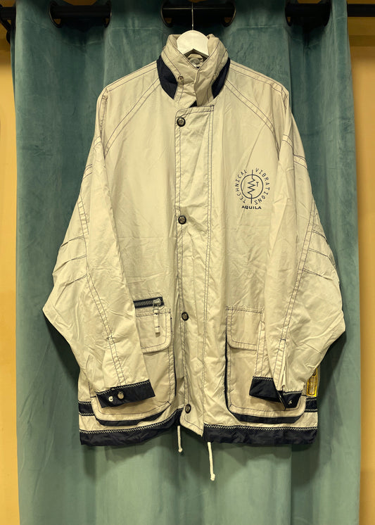 Vintage Ανδρικό Τζάκετ AQUILA σε Εκρού χρώμα (2XL)