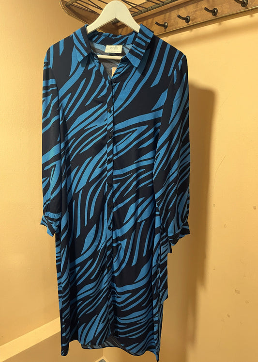 Animal Print Φόρεμα / Σεμιζιέ WALLIS σε Μπλε χρώμα (S/M)