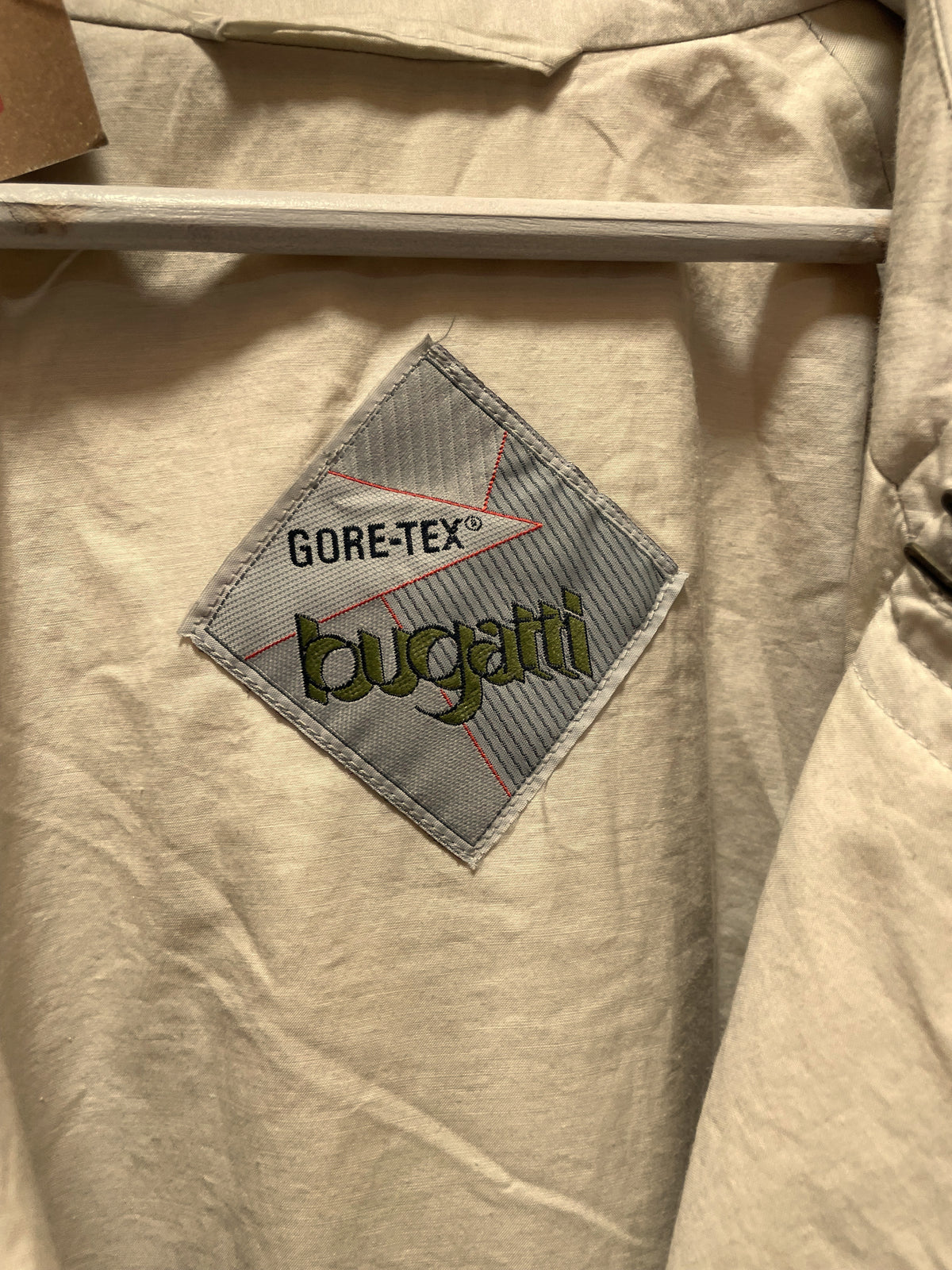 Premium, Vintage Ανδρική Καμπαρντίνα BUGATTI σε Εκρού Χρώμα (XL/2XL)