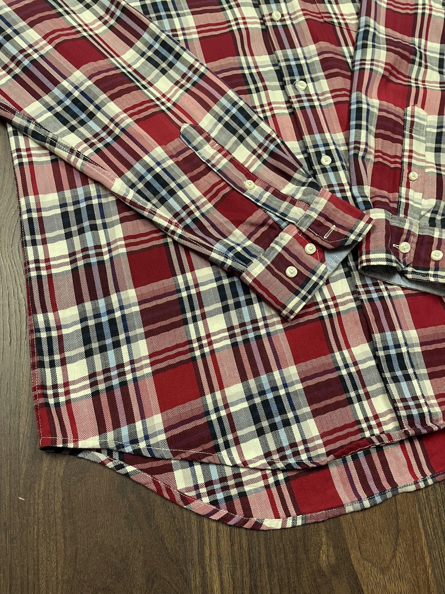 Καρό Ανδρικό Πουκάμισο ELLESSE σε Μπορντώ χρώμα (Large - Άνετη γραμμή)