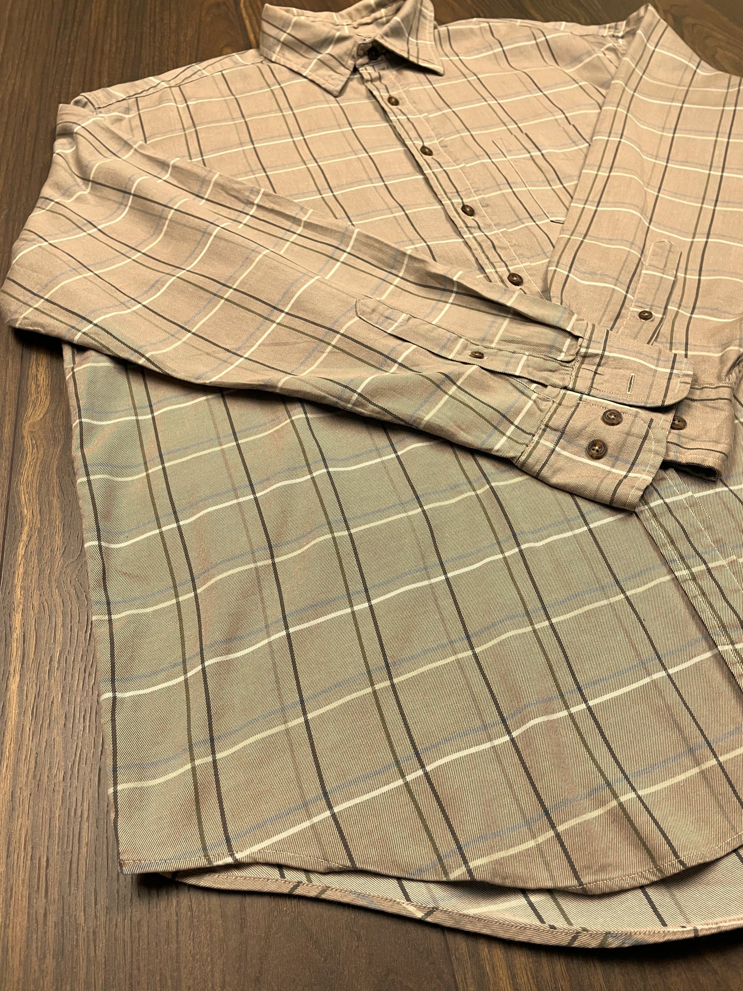 Καρό Ανδρικό Πουκάμισο NAUTICA Natural Stretch στο χρώμα του Πούρου (XL - Άνετη γραμμή)