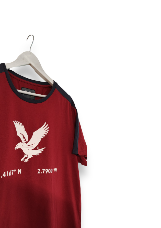 Ανδρική Αθλητική Μπλούζα - T-Shirt  LYLE & SCOTT σε Κεραμιδί Χρώμα (Large)