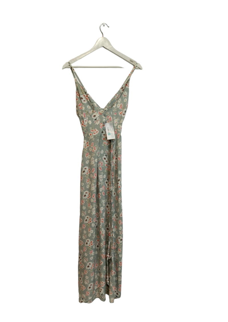 Maxi, Φλοράλ Φόρεμα NEW LOOK με Τιράντες σε Γκρι - Βεραμάν χρώμα (Small)