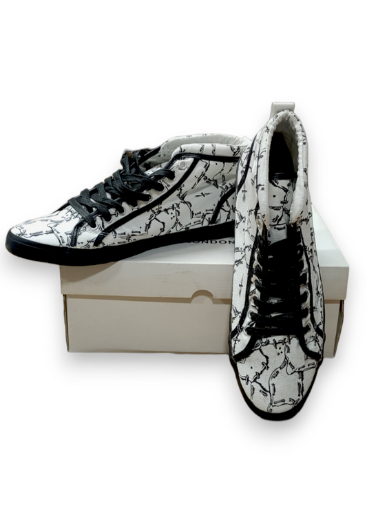 Stock, Ανδρικά, Πάνινα παπούτσια SWEAR LONDON σε Λευκό χρώμα με Μαύρες λεπτομέρειες