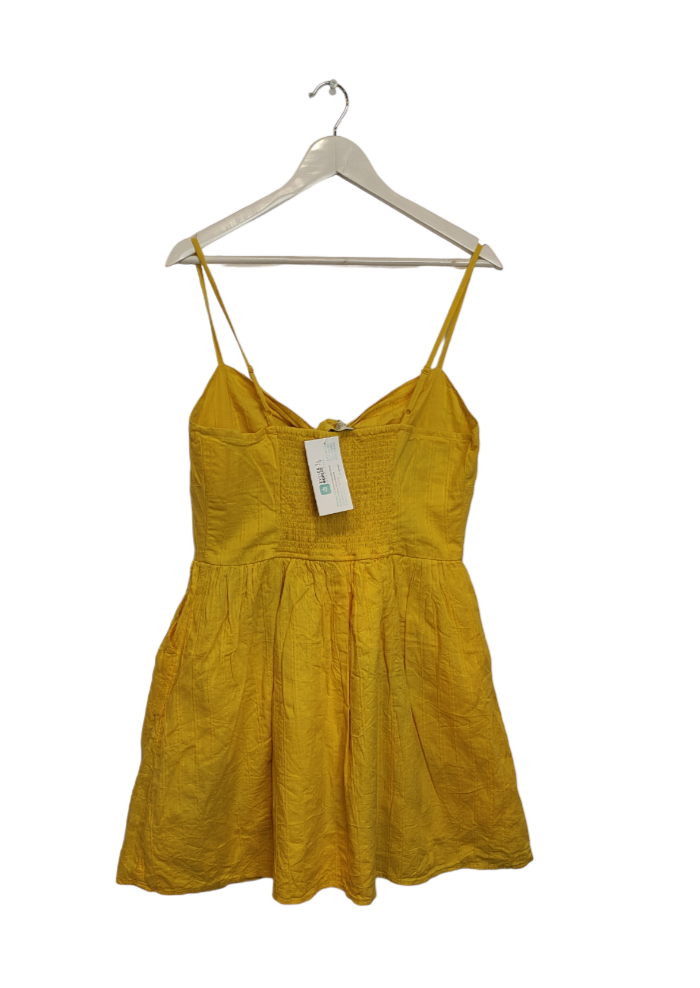 Μίνι Φόρεμα F&F σε Κίτρινο χρώμα με Τιράντες (Medium)