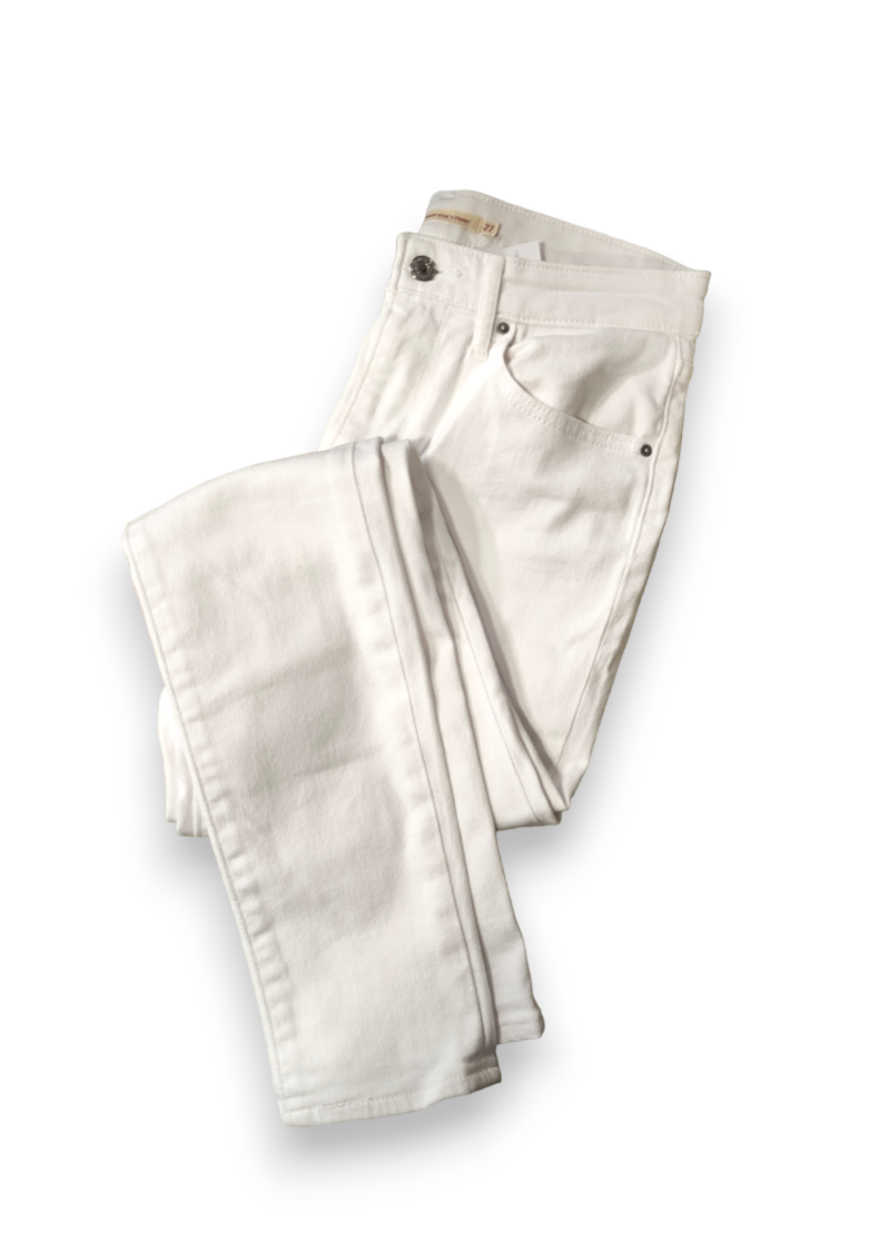 Γυναικείο, ελαστικό Τζιν Παντελόνι LEVI'S σε Λευκό Χρώμα (No 27)