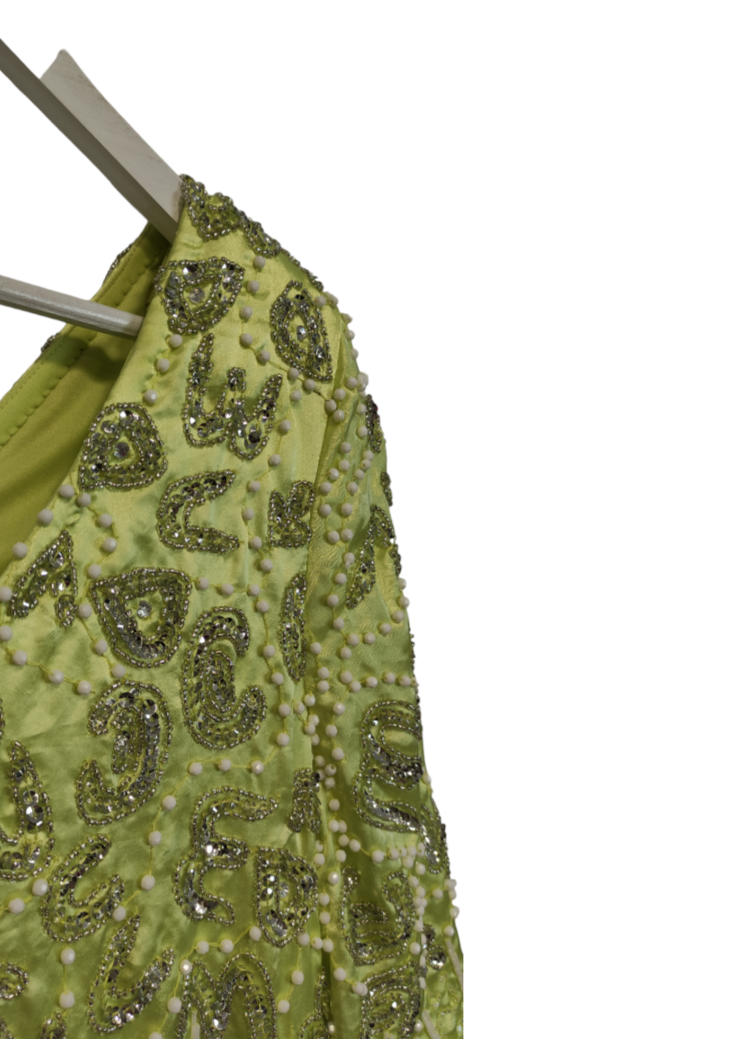 Σατέν, Αμπιγιέ, Γυναικεία Ολόσωμη φόρμα ASOS σε Λαχανί χρώμα (Large)