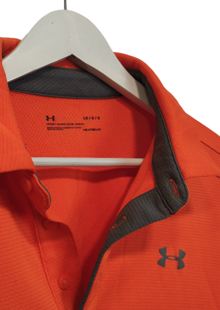 Αθλητική Ανδρική Μπλούζα - T-Shirt UNDER ARMOUR σε Φλούο Πορτοκαλί Χρώμα (Large)