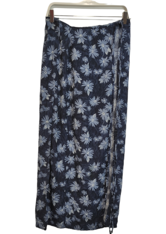 Vintage, Φλοράλ Παρεό/Φούστα σε Σκούρο Μπλε Χρώμα (One size)