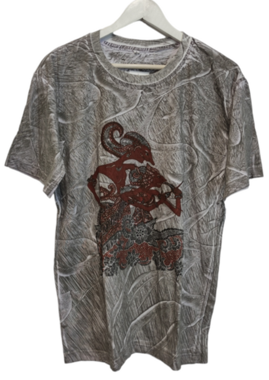 Ανδρική Μπλούζα - T-Shirt σε Γκρι - Καφέ χρώμα με Στάμπα (Medum)