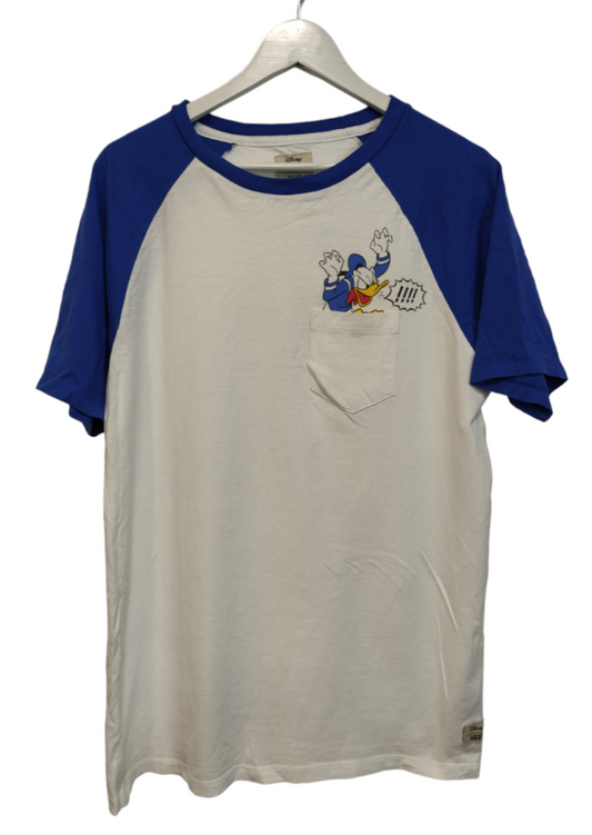 Ανδρική Μπλούζα - T-Shirt Dolald - DISNEY σε Λευκό - Μπλε χρώμα (Medium)