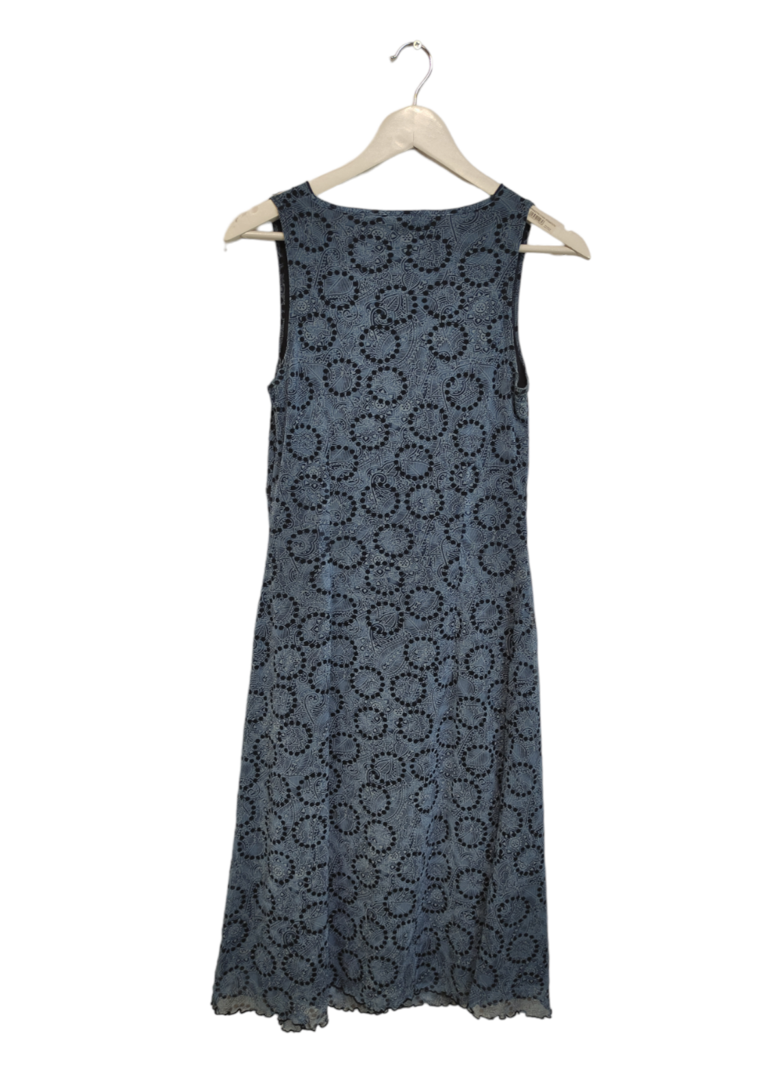 Aμάνικο Φλοράλ Φόρεμα ΜΕΧΧ σε Μπλε -Γαλάζια Χρώματα (Small)