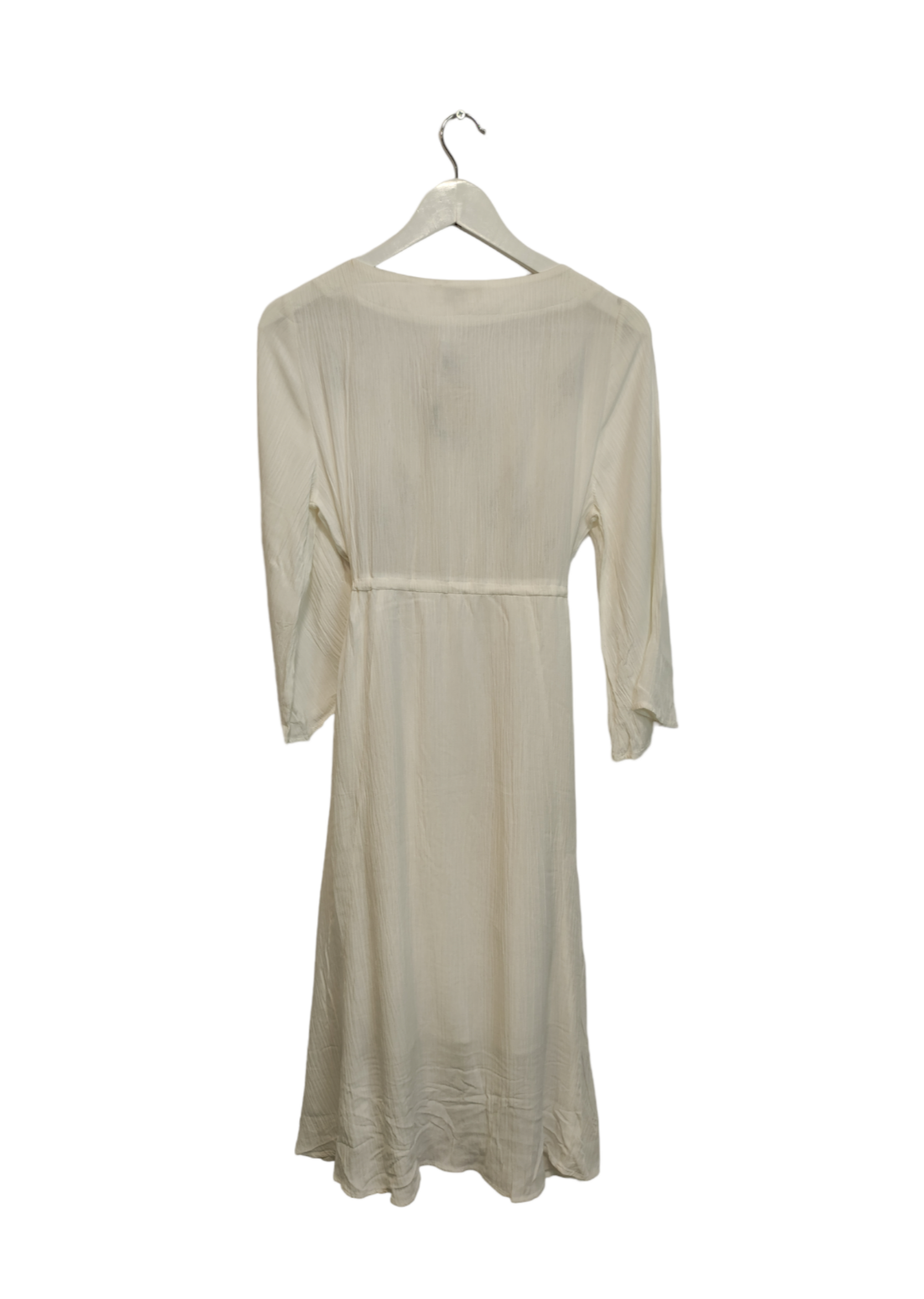 Stock, Αέρινο Φόρεμα CREAM σε Λευκό Χρώμα (Small)