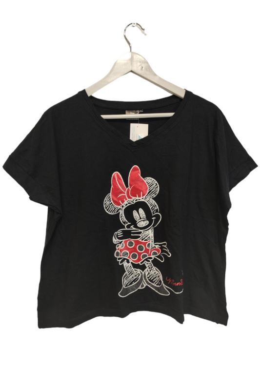 Γυναικεία Μπλούζα - T-Shirt DISNEY Minnie Mouse σε Μαύρο Χρώμα (Large)