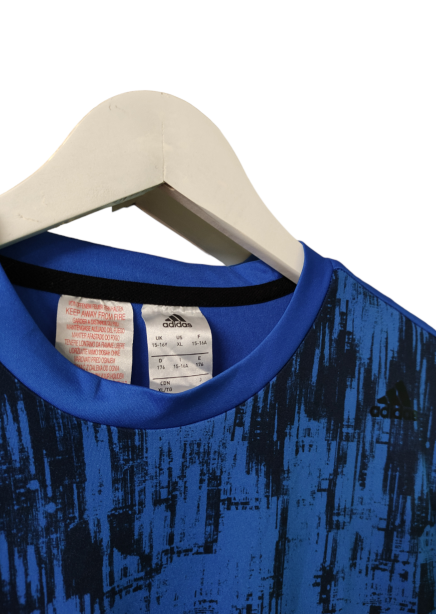 Αθλητική Ανδρική Μπλούζα - T-Shirt ADIDAS σε Μπλε Χρώμα (Medium)