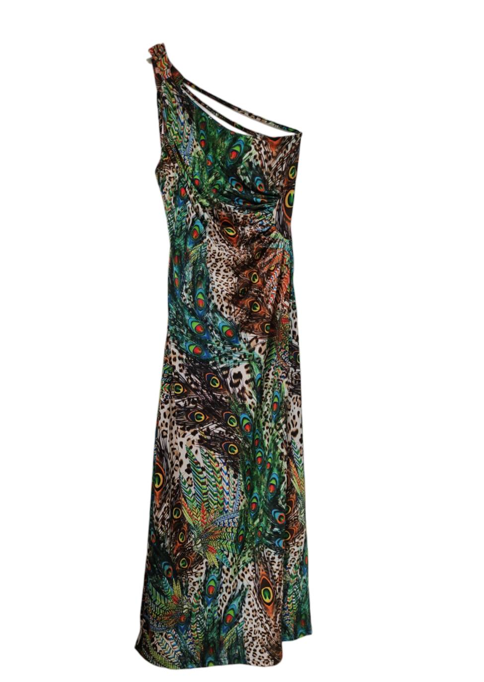 Maxi, Εμπριμέ Φόρεμα ELISSA σε Πράσινα - Καφέ χρώμα (M/L)