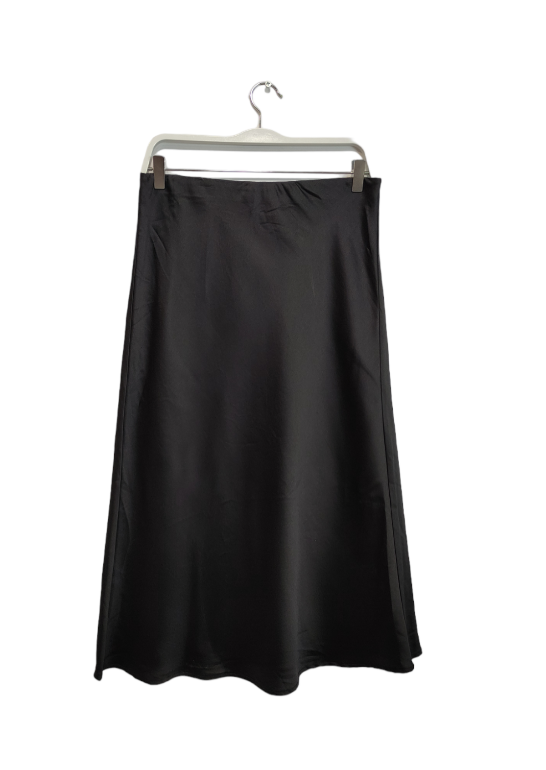 Σατέν Midi Φούστα DECJUBA σε Μαύρο Χρώμα (Large)