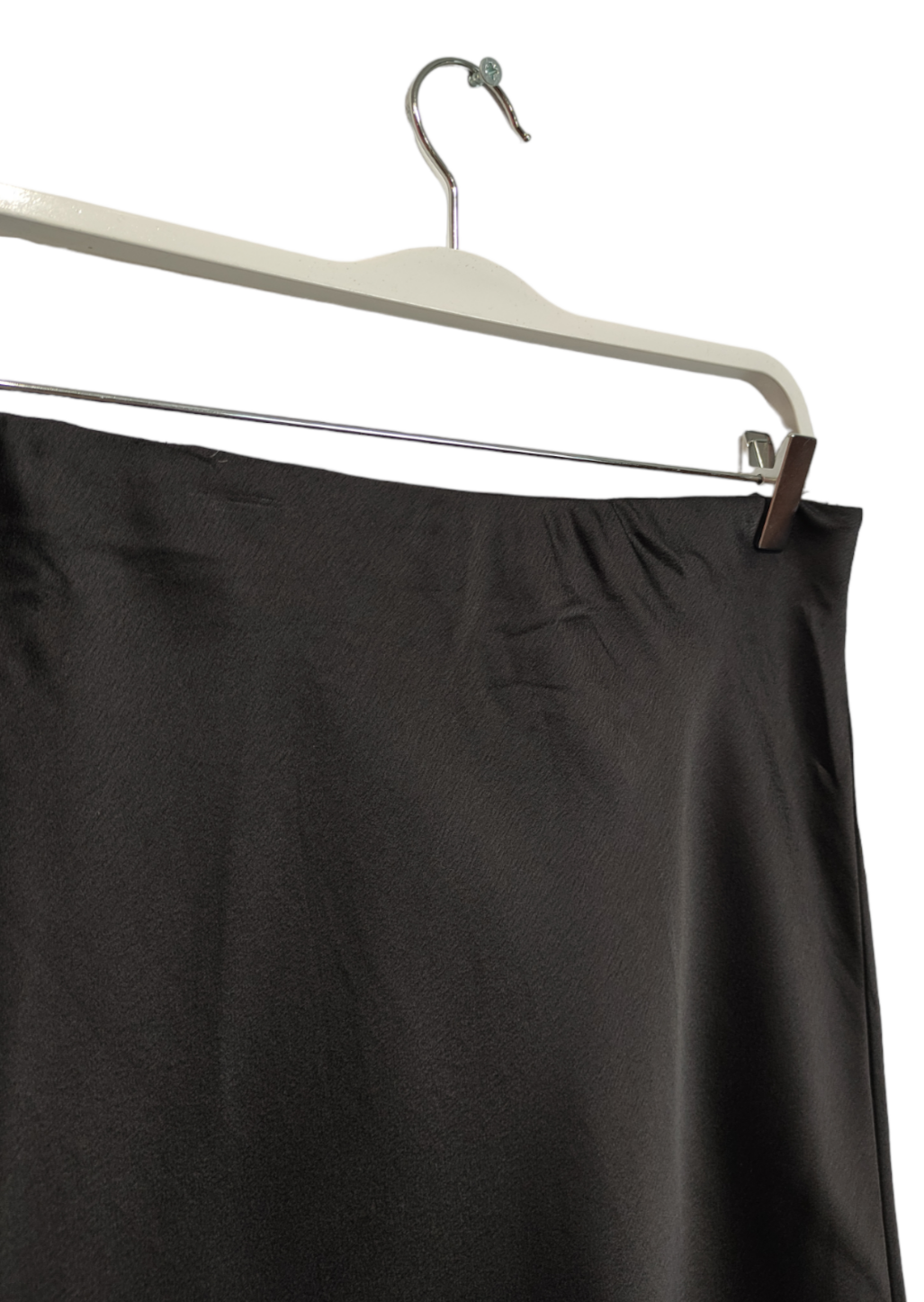 Σατέν Midi Φούστα DECJUBA σε Μαύρο Χρώμα (Large)
