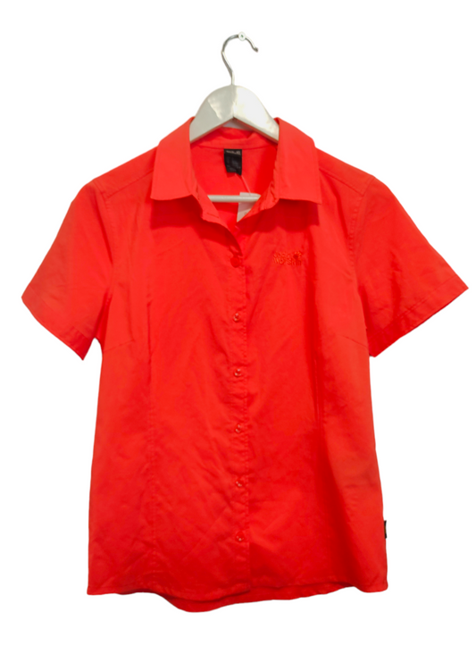 Γυναικείο Αμάνικο Πουκάμισο JACK WOLFSKIN σε Πορτοκαλί Νέον Χρώμα (Medium)