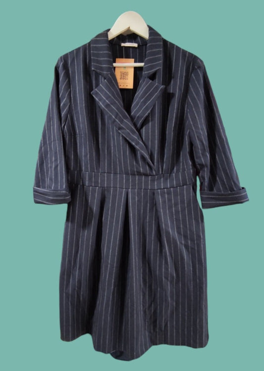 Ριγέ, Midi Φόρεμα ORSAY σε Σκούρο Μπλε χρώμα (Large)