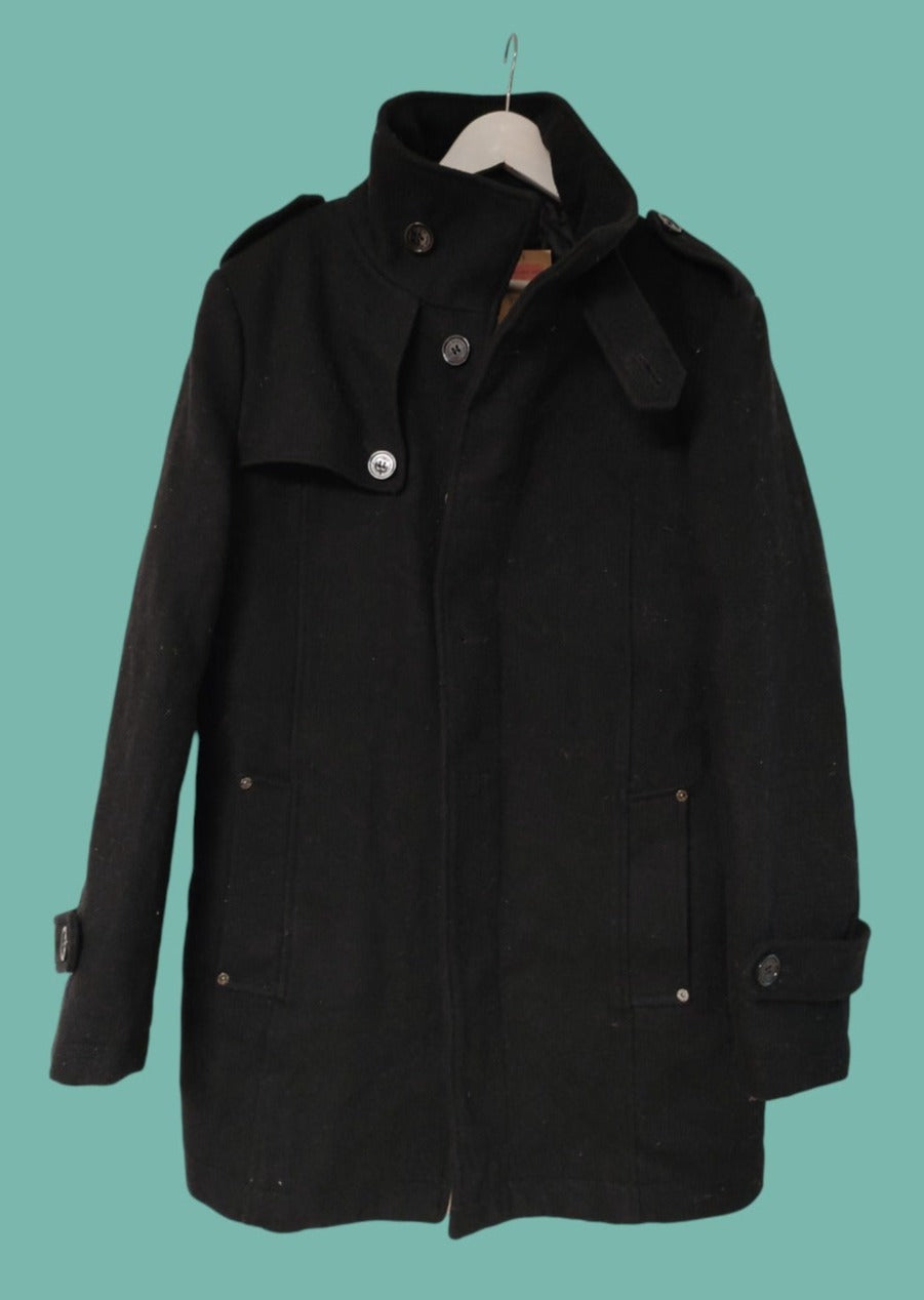 Ανδρικό Παλτό SELECTED σε Μαύρο Χρώμα (Small)