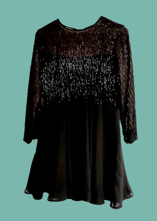 Βραδινό Φόρεμα TOPSHOP σε Μαύρο Χρώμα με Τρουκς (XS)