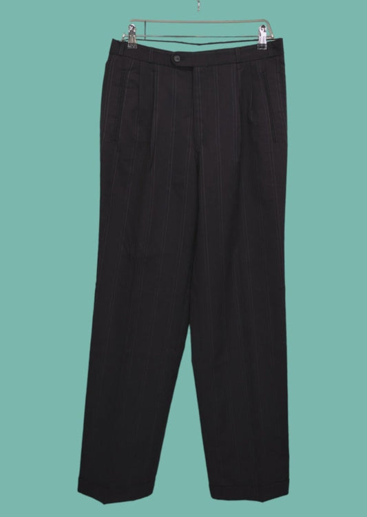 Vintage Aνδρικό Παντελόνι σε Μαύρο - Μπλε χρώμα (Medium)