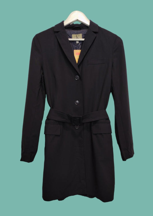 Premium Branded, Μακρύ Γυναικείο Σακάκι σε Blue-Black χρώμα (Small)