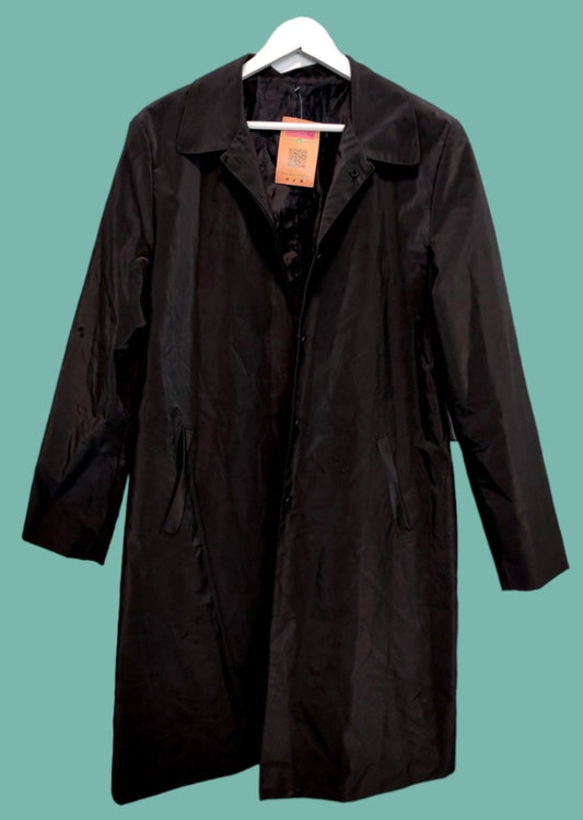 Αδιάβροχο Γυναικείο Πανωφόρι/Καπαρντίνα NEW LOOK σε Μαύρο Χρώμα (M/L)