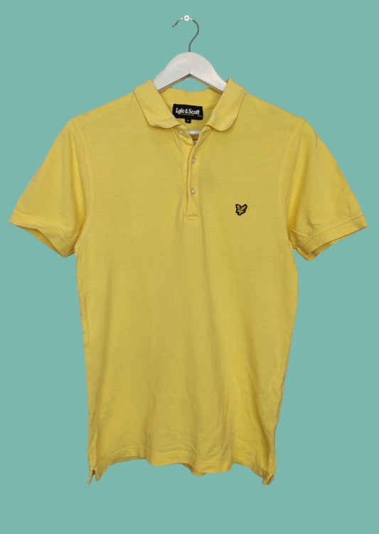Ανδρική Μπλούζα, Τύπου Polo LYLE & SCOTT σε Κίτρινο Χρώμα (Small)