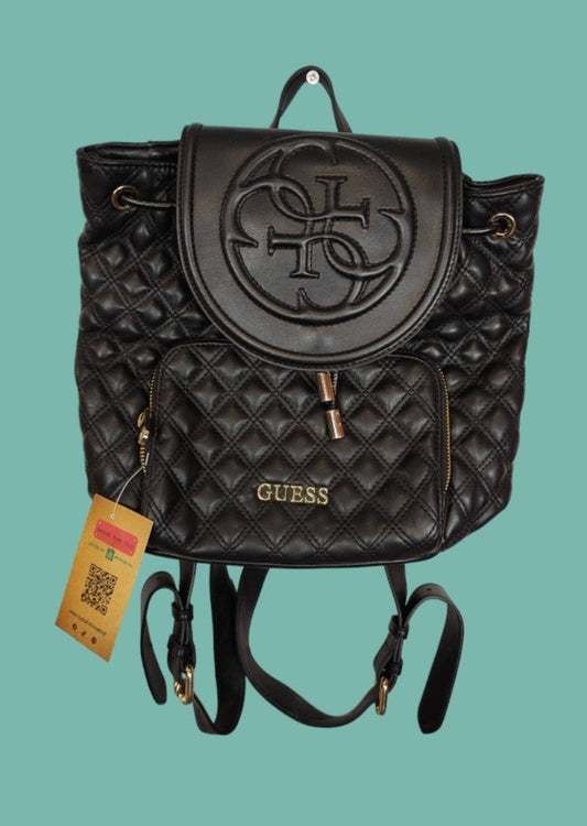 Branded, Καπιτονέ Γυναικεία Τσάντα/Backpack σε Μαύρο Χρώμα