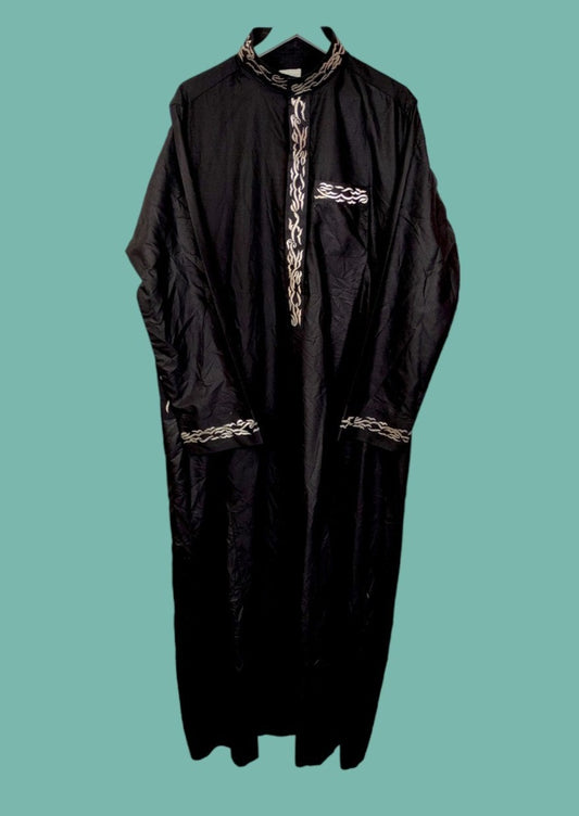 Έθνικ Καφτάνι Με Κολλάρο, σε Μαύρο Χρώμα (XL)