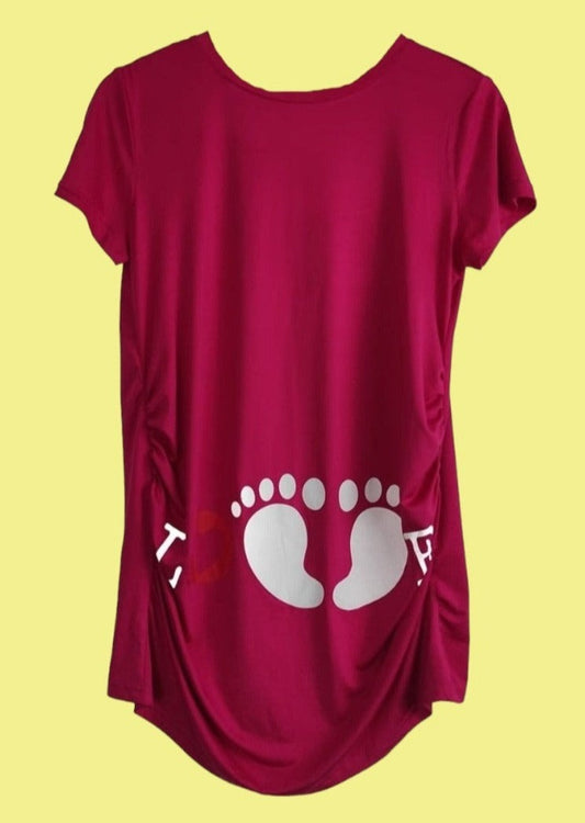 Γυναικεία Ελαστική Μπλούζα - T-shirt FANCYQUBE σε Φούξια Χρώμα (Medium)