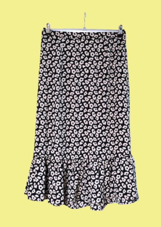 Stock Animal Print Φούστα JDY σε Μαύρο-Μπεζ Χρώμα (Large)