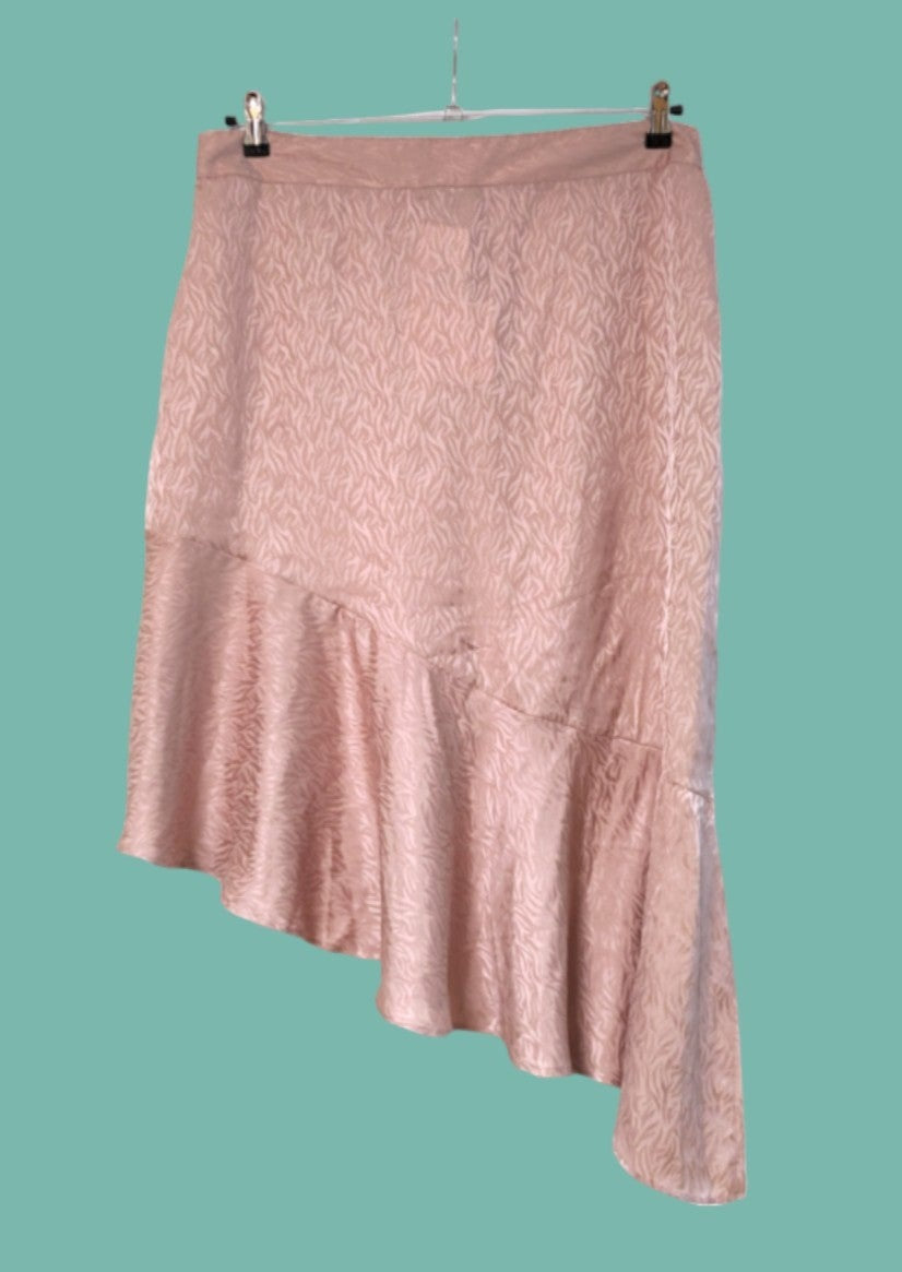 Stock Animal Print Φούστα QED LONDON σε Απαλό Ροζ χρώμα (XL)