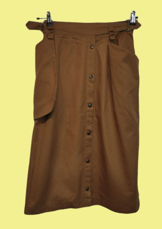 Vintage, Βαμβακερή Φούστα DEELER στο Χρώμα της Άμμου (Small)