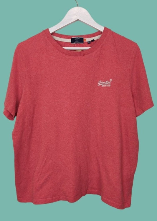 Γυναικεία Σπορ Μπλούζα - T-Shirt SUPERDRY σε Σομόν χρώμα (Large)