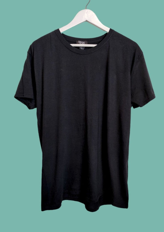 Ανδρική, Kοντομάνικη Μπλούζα -T-Shirt BOOHOOMAN σε Μαύρο χρώμα (Medium)