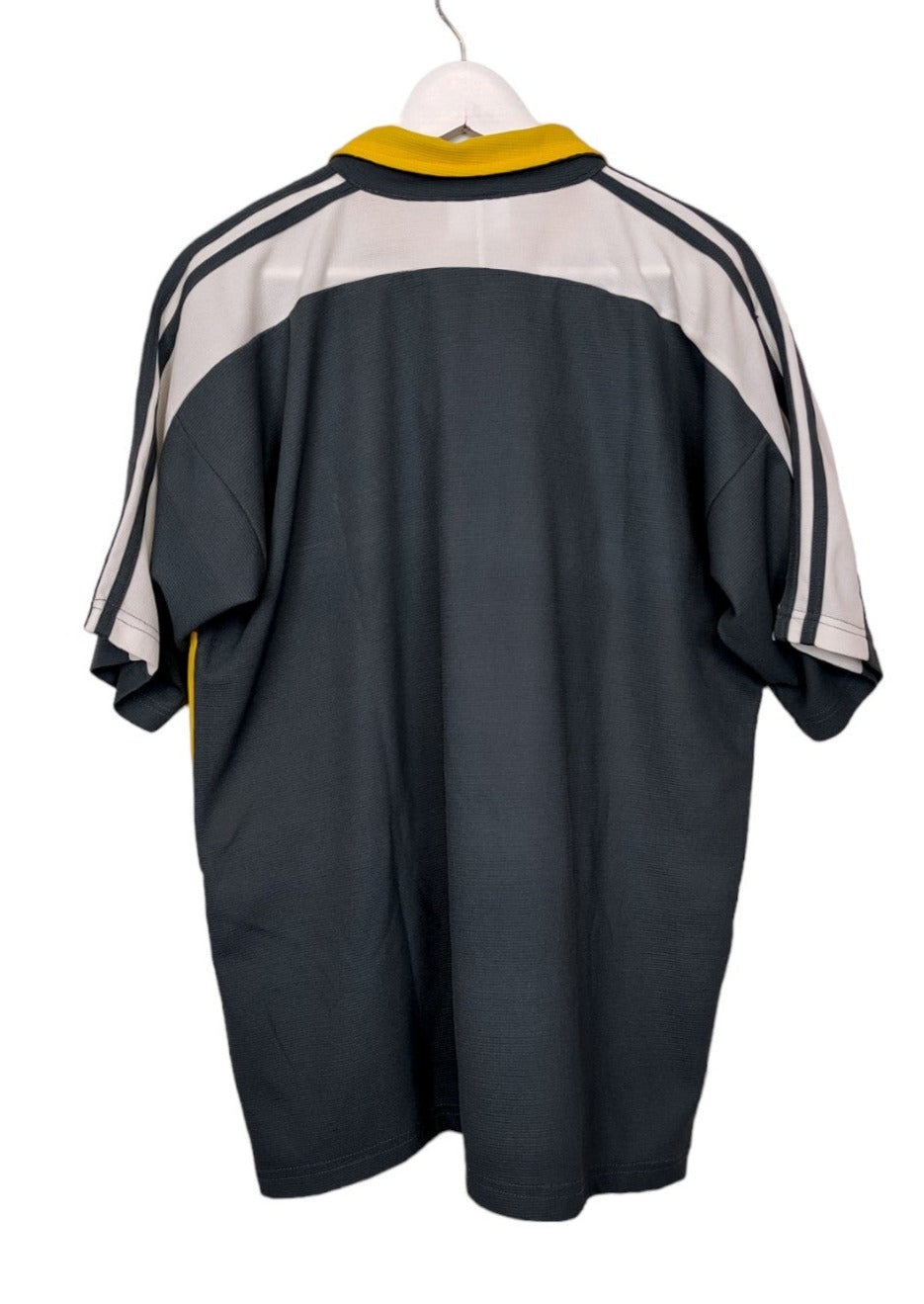 Αθλητική Κοντομάνικη Μπλούζα - T-Shirt ADIDAS σε Γκρι - Κίτρινο χρώμα (Large)