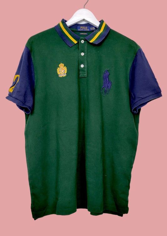 Ανδρική, Kοντομάνικη Μπλούζα -T-Shirt τύπου Polo POLO RALPH LAUREN σε Κυπαρισσί χρώμα (Large)
