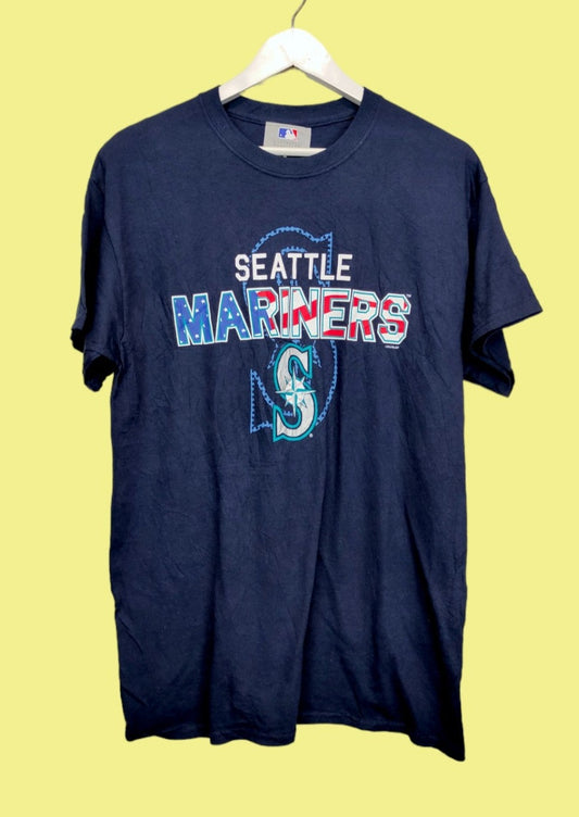 Αθλητική Ανδρική Μπλούζα - T-Shirt GENUINE MERCHANDISE Seattl σε Σκούρο Μπλε χρώμα (Medium)