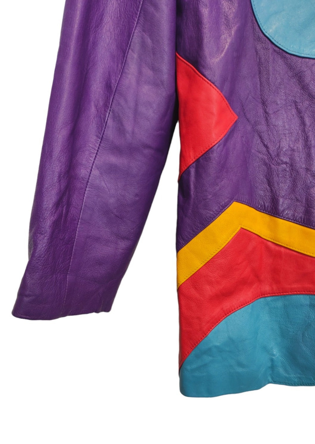 Vintage, Γυναικείο Δερμάτινο Πανωφόρι / Σακάκι LEATHER BEEZ σε Μωβ Χρώμα (Medium)