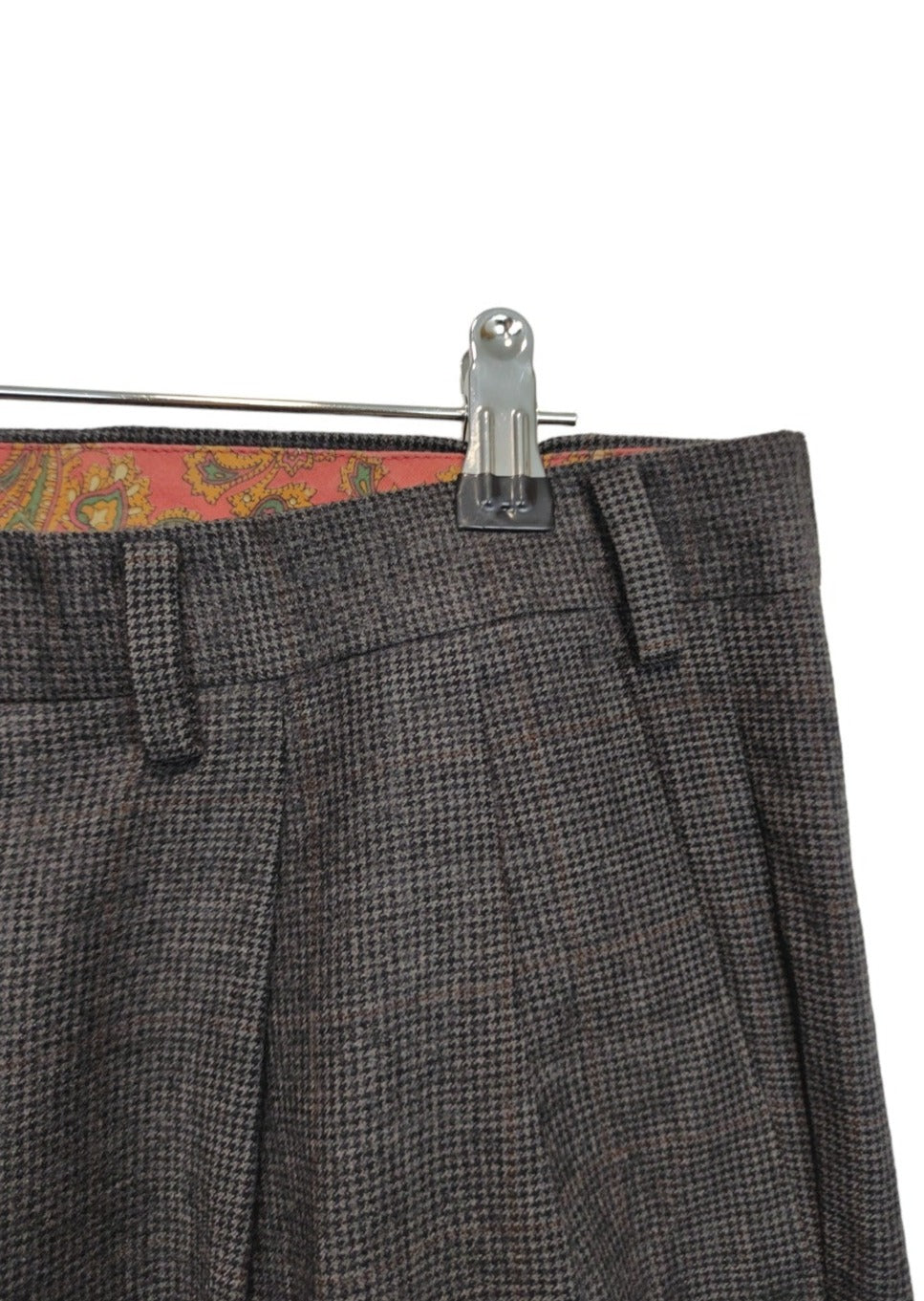 Vintage, Μάλλινο Aνδρικό Παντελόνι RALPH LAUREN σε Γκρι-Καφέ χρώμα (No 36)