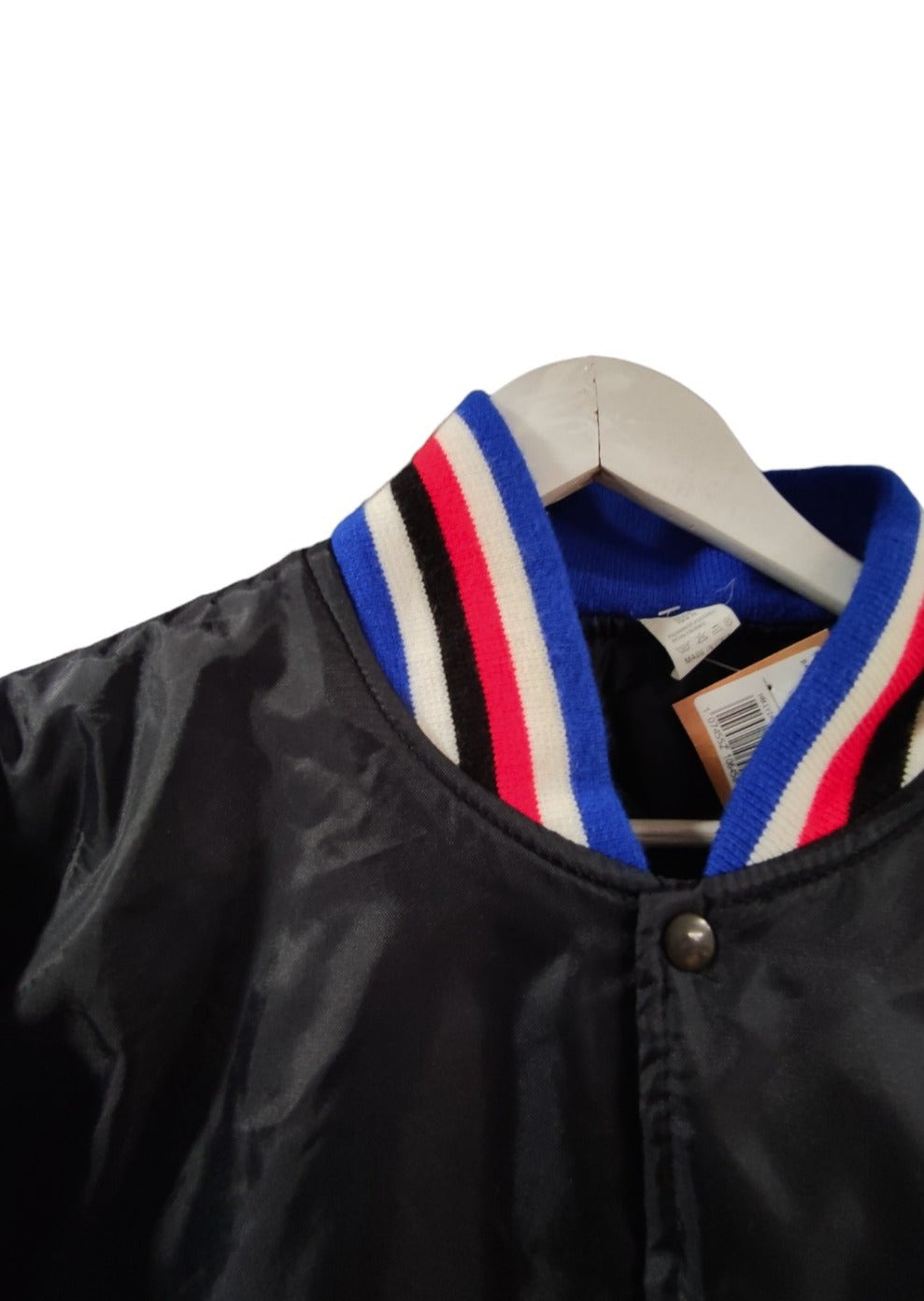 Ιταλικό, Ανδρικό, Shiny Baseball Jacket σε Σκούρο Μπλε χρώμα (Medium)