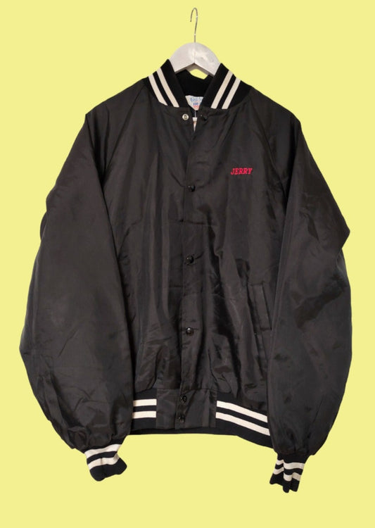 Vintage, Ανδρικό, Shiny Baseball Jacket WEST ARK σε Μαύρο χρώμα (Large)