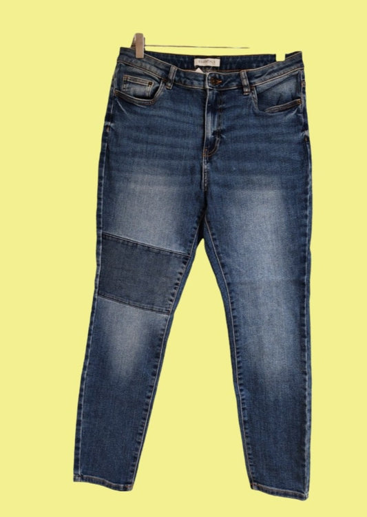 Vintage Style, Ελαστικό Γυναικείο Τζιν Παντελόνι TCHIBO σε Ανοιχτό Μπλε χρώμα (Large)