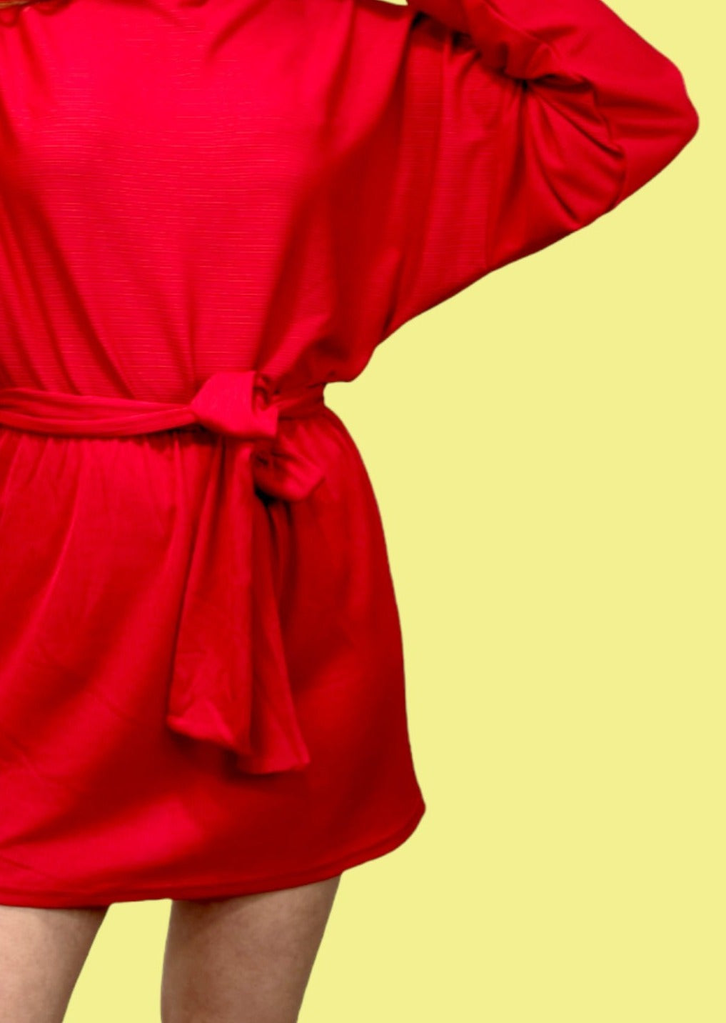Mini Ελαστικό Φόρεμα LUXTYLE σε Κόκκινο χρώμα της Φωτιάς (Small)
