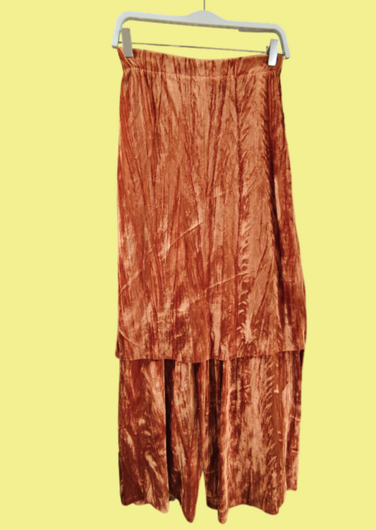Βελουτέ Παντελόνα-Φούστα στο χρώμα του Χαλκού (Small)