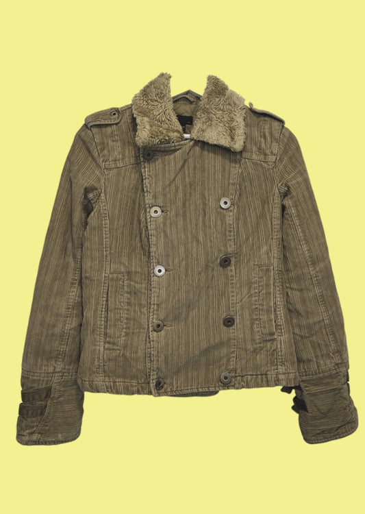 Γυναικείο Κοτλέ Μπουφάν DIESEL σε Καφέ-Χακί χρώμα (Small)