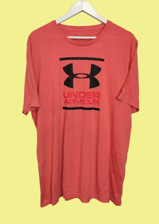 Αθλητική, Ανδρική Μπλούζα - T-Shirt UNDER ARMOUR σε Κοραλί χρώμα (L/XL)